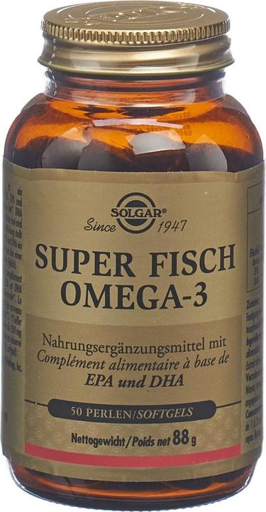 Produktbild Solgar Super Fisch Omega-3 Perlen (50 Stück, Kapseln, 255 g)