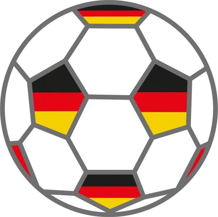 Actual product image Trenddeko Football with Germany flags (10 x 10 cm, 100 x 100 cm, 80 x 80 cm, 60 x 60 cm, 20 x 20 cm, 40 x 40 cm)