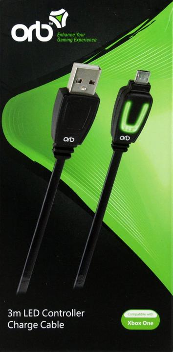 Actual product image ORB Xbox One - LED Controller Charge Cable 3m () (Xbox One S)