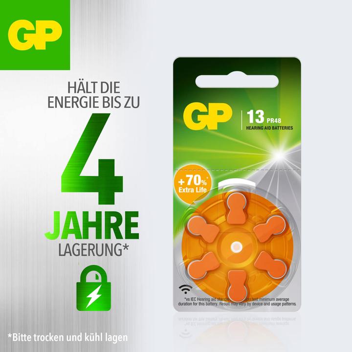 Image du produit GP Batteries 103249 (6 pcs, ZA13 GP, 290 mAh)
