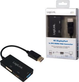 Actual product image LogiLink 4K DisplayPort Adapter (DVI, HDMI, VGA, 15 cm)