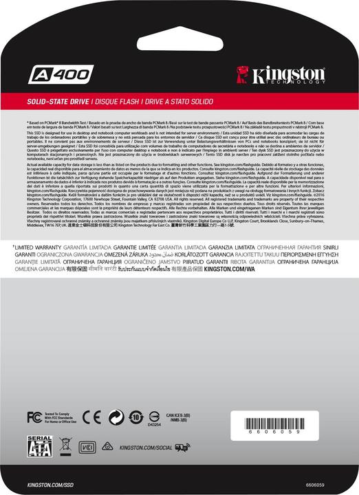 Actual product image Kingston A400 (240 GB, 2.5")