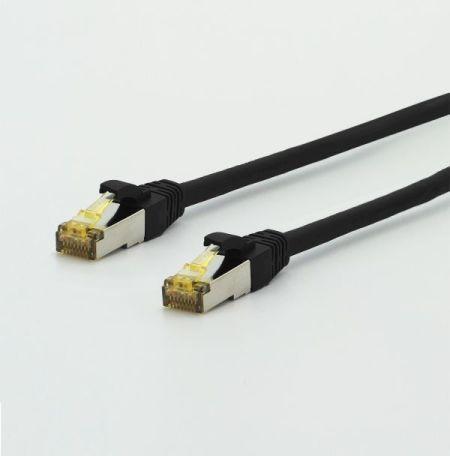 Actual product image TTL an UltraFlex Cat. 6A ISO/IEC patch cable, S/FTP (PiMF), highly flexible, halogen-free, black, 7.5 (CAT6, 7.50 m)