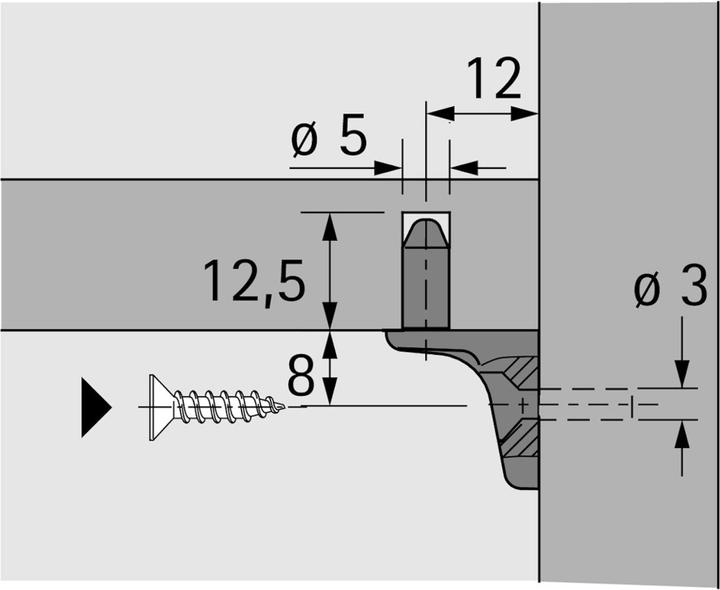 Produktbild Hettich Tablarträger Sekura (1 Stk.)