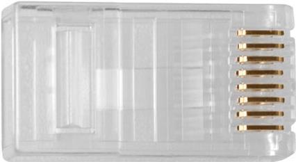 Productafbeelding RJ45 (8P/8C) CAT6 modulaire connector voor ronde kabel met massieve of geslagen aders. Geschikt voor