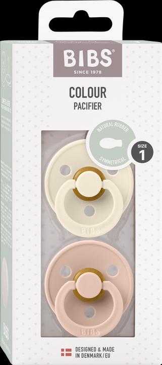 Produktbild Bibs Colour Latex Schnuller (symmetrisch, 0-6 Monate), Ivory & Blush (2 x, bis 6 Monate)