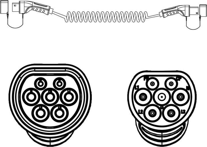 Actual product image Roline E-car charging cable (Type 2, 7.40 kW, 32 A, 5 m)