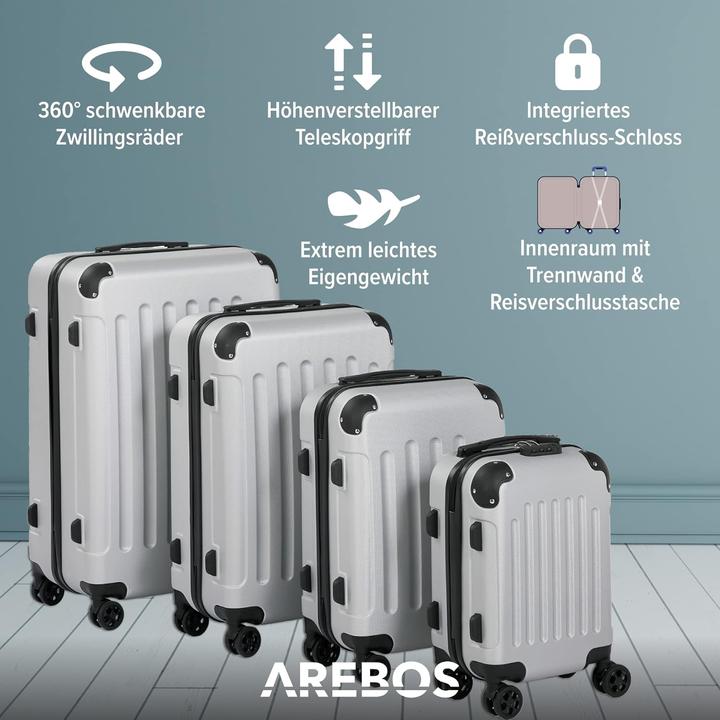 Produktbild Arebos Reisekoffer (94 l, Handgepäck (bis 50l), M (50 - 90l), L (90 - 115l), XL (ab 115l))