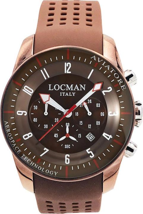 Image du produit Locman Italie Montre pour homme Aviatore Ref : 0450BNBNFWRNSIN (Chronographe, 44 mm)