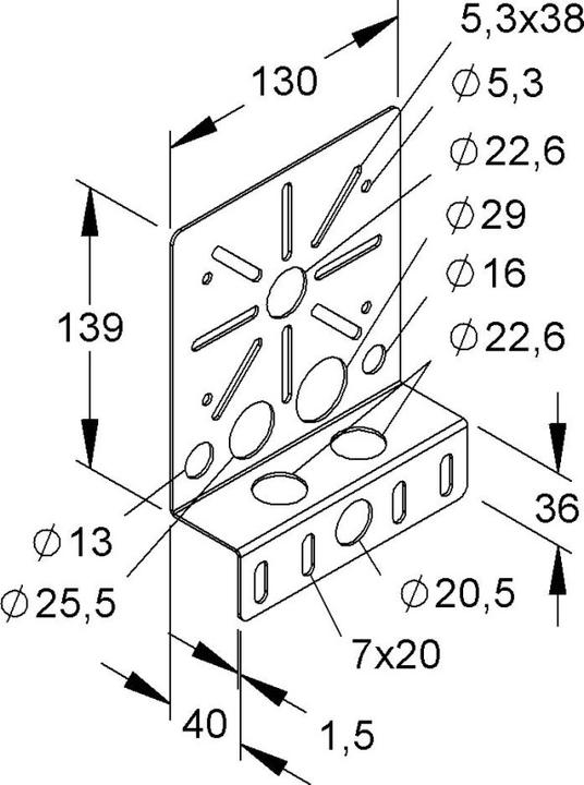 Produktbild Niedax Montageplatte