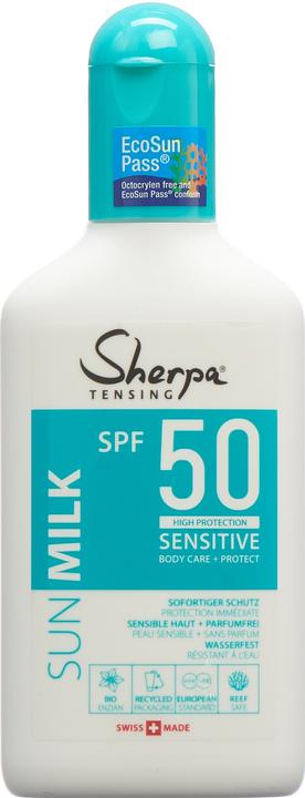 Sherpa Tensing Sonnenmilch SPF 50 SENSITIVE Creme (Sonnencreme Gesicht, SPF 50, 175 ml, 210 g)