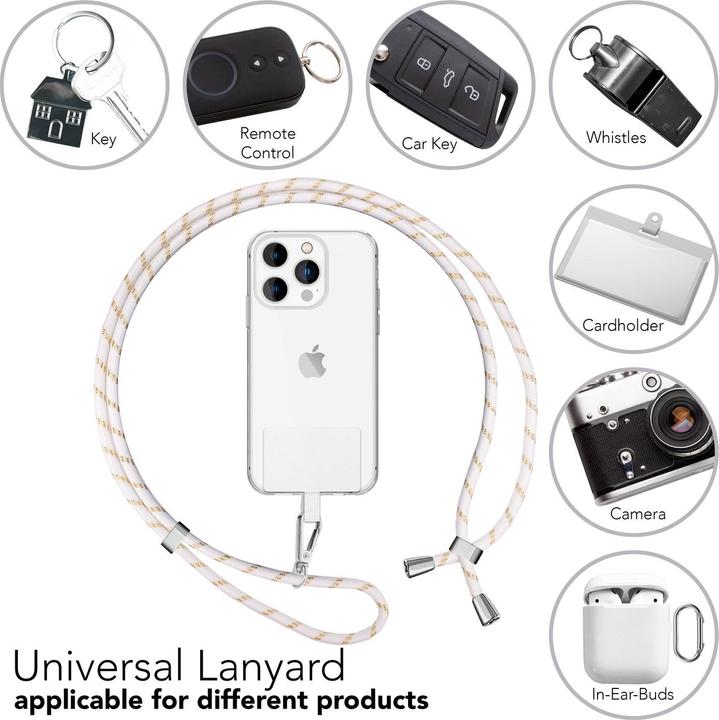 Actual product image Nalia Universal mobile phone necklace with pad