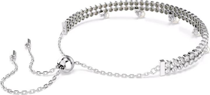 Produktbild Swarovski x Ariana Grande Armband Kristallperle Rundschliff Weiss Rhodiniert (24 cm, Swarovski Metall)