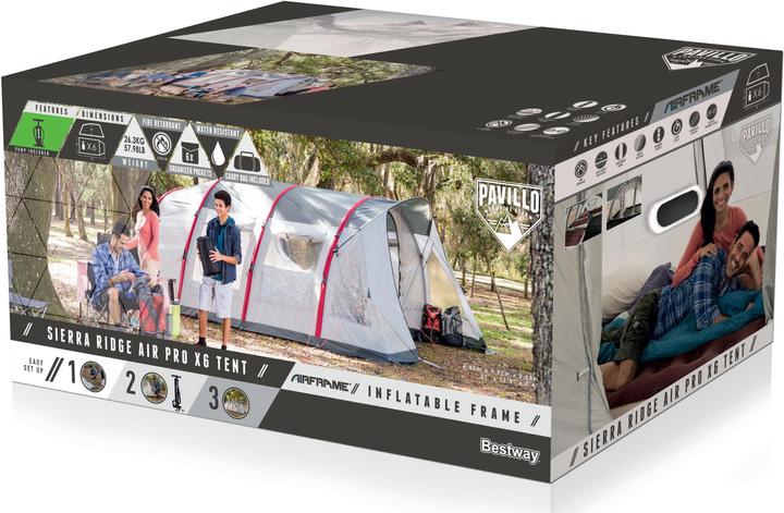 Image du produit Bestway Pavillo Sierra Air Pro X6 (Tente gonflable, 28.80 kg, 9+ personnes)