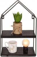 Actual product image Ootb Metal/wood wall shelf with 2 shelves