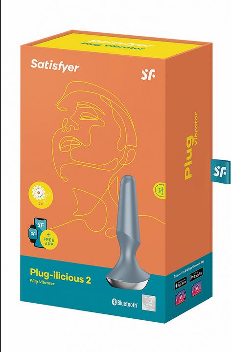 Actual product image Satisfyer Plug-ilicious 2 Plug Vibrator - Ice Blue
