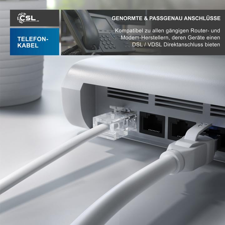 Immagine prodotto CSL Cavo telefonico, da connettore TAE-F a connettore RJ45