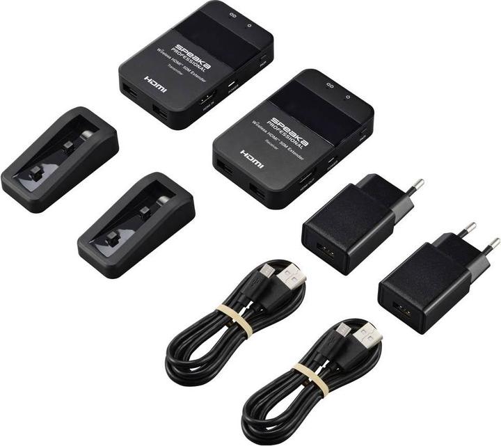 Produktbild SpeaKa Professional SP-HDE-320 HDMI-Funkübertragung (Set) 148.5 MHz 1920 x 1080