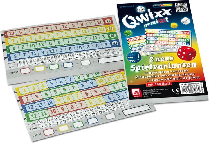 Actual product image NSV Qwixx gemiXXt additional blocks (German)