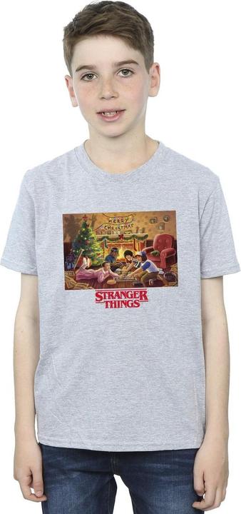 Actual product image Netflix Boys Stranger Things Christmas Gathering T-Shirt (152, 158)