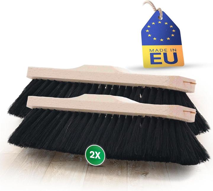 Actual product image Novaliv 2X Zimmerbesen Rosshaar Handbesen feines Tierhaar Schweifhaar (2, Zimmerbesen) (2 pcs.)