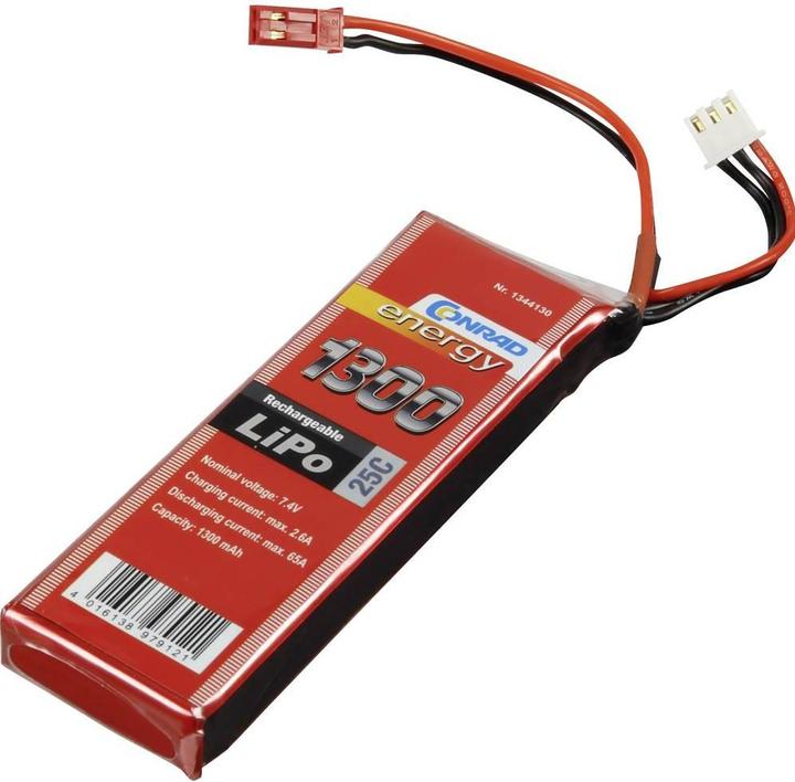 Produktbild Conrad energy Modellbau-Akkupack (LiPo) 7.4 (7.40 V, 1300 mAh)