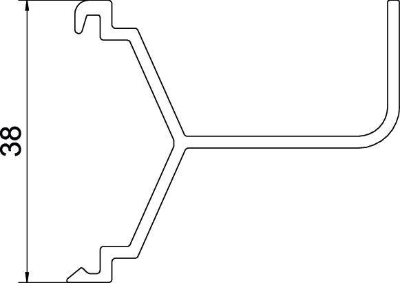 Produktbild OBO Bettermann Trennwand SIGNA BASE 9010, PVC, 6133610 (200 cm)