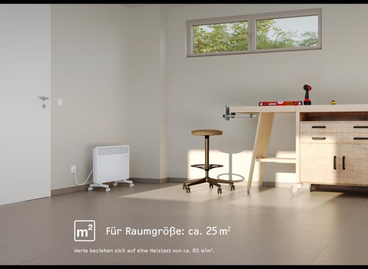 Actual product image Stiebel Eltron EG-50-TR2-PM Convector heater Floor-standing unit for approx. 25 m², TÜV tested, simple controller (2000 W)