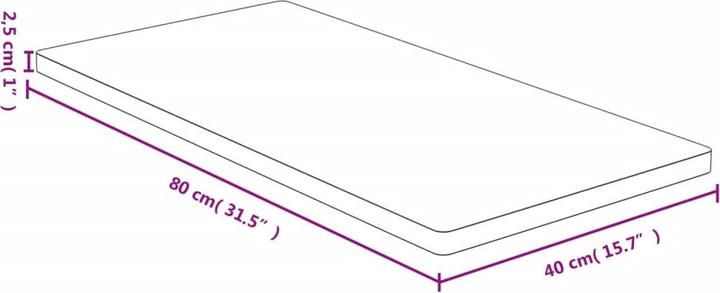 Actual product image VidaXL Douglas (40 x 2.5 x 80 cm)