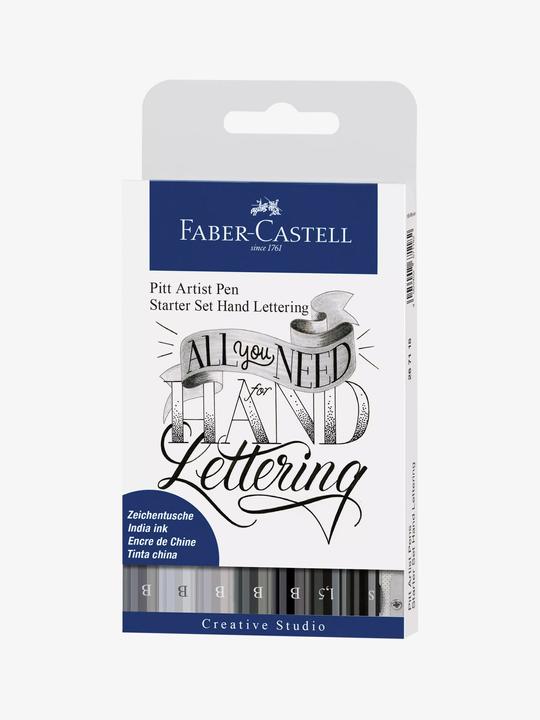 Image du produit Faber-Castell Pitt Artist Stylo Artiste Handlettering (Gris, Noir, 9 x)
