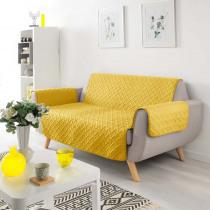 Actual product image Douceur D'intérieur quilted sofa protector, yellow, 279 x 179 cm