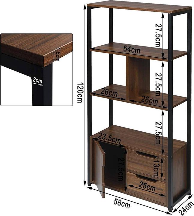 Produktbild Woltu Standregal (58 x 12 x 24 cm)