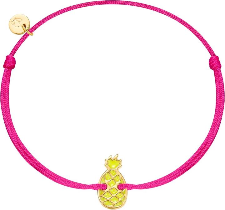 Glanzstücke München Textilarmband Ananas - 36470 (22 cm, Sterling Silber)
