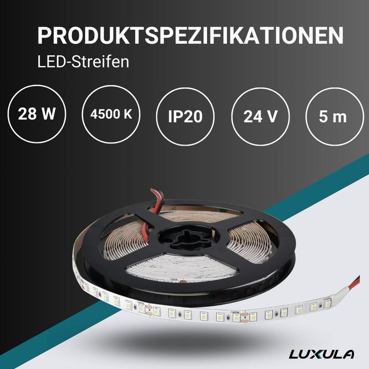Actual product image Luxula LED strip (Neutral White, 500 cm, Indoor)