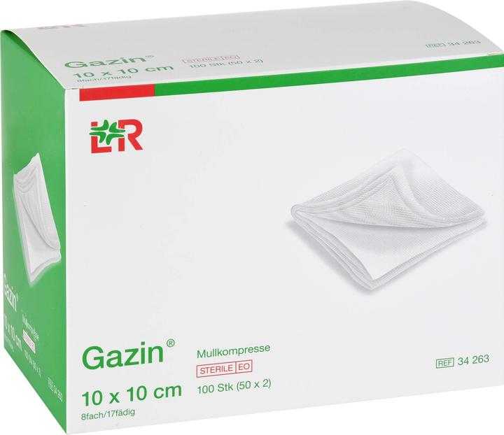 Gazin Kompressen steril 10x10cm, 100 St. Kompressen