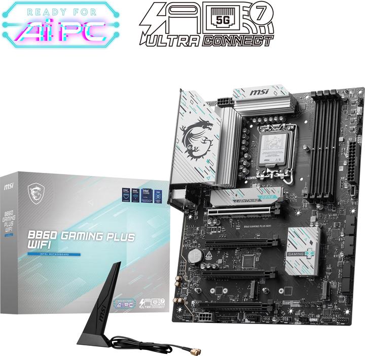 Immagine prodotto MSI B860 GAMING PLUS WIFI (LGA 1851, Intel B860, ATX)