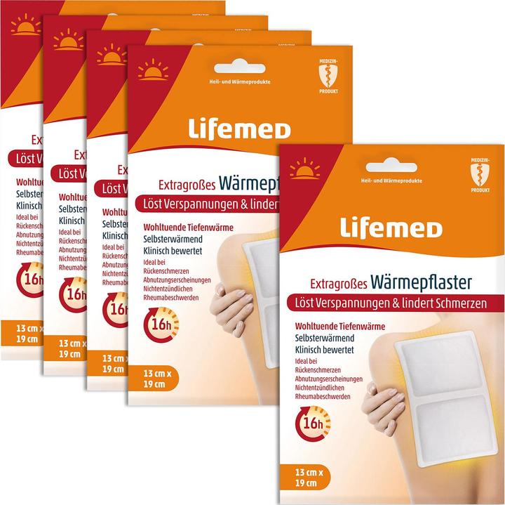 Produktbild Lifemed XL Wärmepflaster mit 16h Wirkung, 5er-Set (5 x)