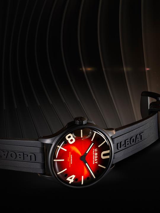 Produktbild U-Boat 9501 Darkmoon Red PVD Soleil Herrenuhr 40mm 5ATM (Analoguhr, 40 mm)