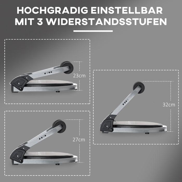 Image du produit Swisshandel24 Exerciseur d'abdominaux, multifonctionnel, 3 résistances, pliable, léger, châssis en acier, noir
