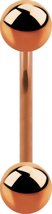 Image du produit Star Piercing Micro banane rose doré avec deux boules (Acier chirurgical 316L, sans laiton)