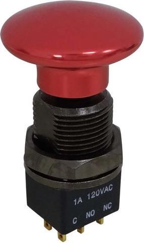 Produktbild RND Components Abgedichteter Druck-Zug-Schalter, 2 Wechsler, EIN-(EIN) ()%3Dtastend, IP67, Lötfahnen