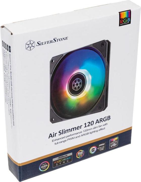 Actual product image Silverstone SST-AS120B-ARGB, RGB fan (120 mm, 1 x)