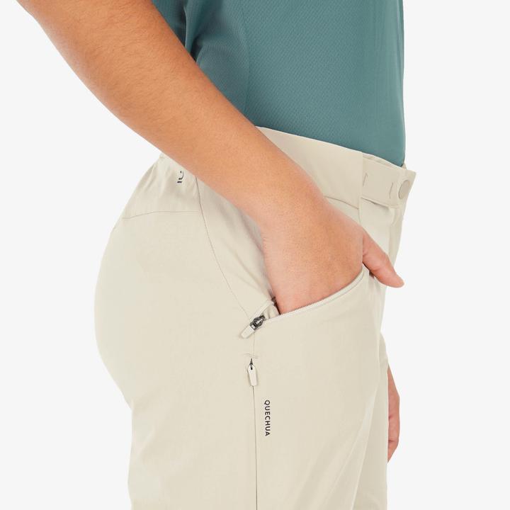 Image du produit Quechua Pantalon de randonnée Zip-Off Femme Randonnée en montagne - MH500 beige (31)