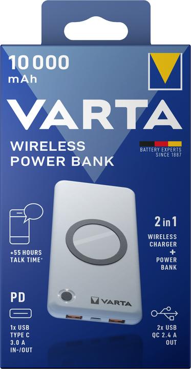 Actual product image Varta Wireless Power Bank (10000 mAh, 18 W, 37 Wh)