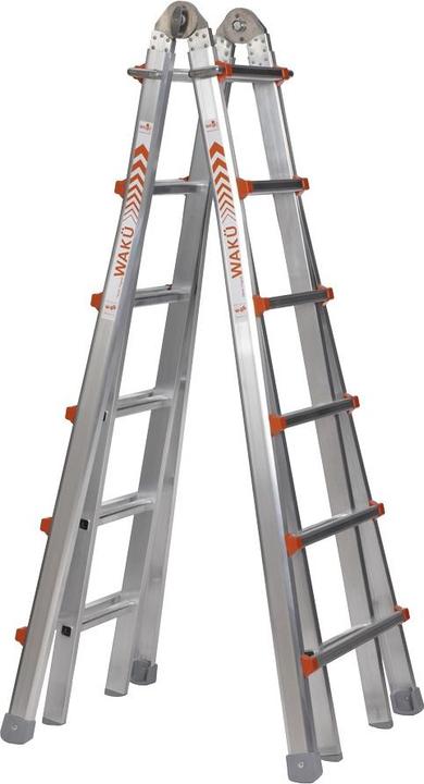 Produktbild kaiserkraft Teleskop-Klappleiter (Mehrzweckleiter, 640 cm)