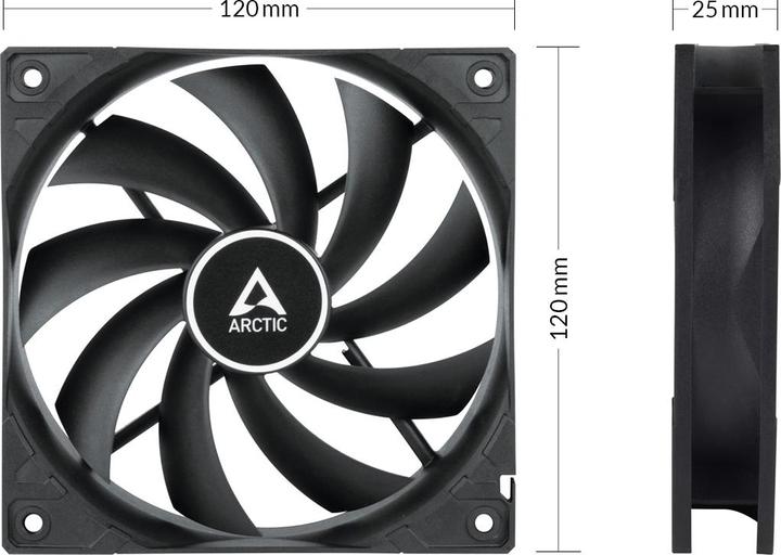 Produktbild Arctic Lüfter 120*120*25 F12 Silent (black) (120 mm, 1 x)