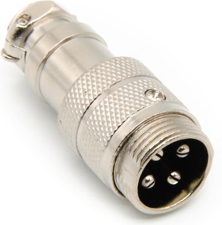 Immagine prodotto Purecrea GX16-4P Spina maschio da 16 mm per il montaggio dei cavi