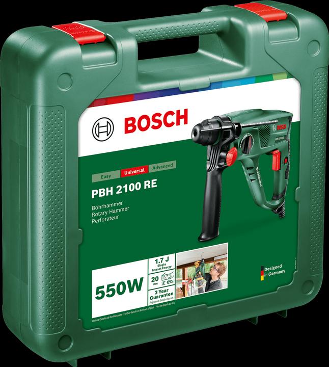 Image du produit Bosch Home & Garden Marteau perforateur PBH 2100 RE, moteur 550 W (Fonctionnement sur secteur)