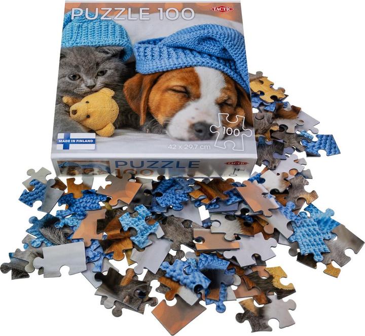 Immagine prodotto Selecta Spielzeug Puzzle con gattino e cane addormentato, 100 pezzi. (100 pezzi)