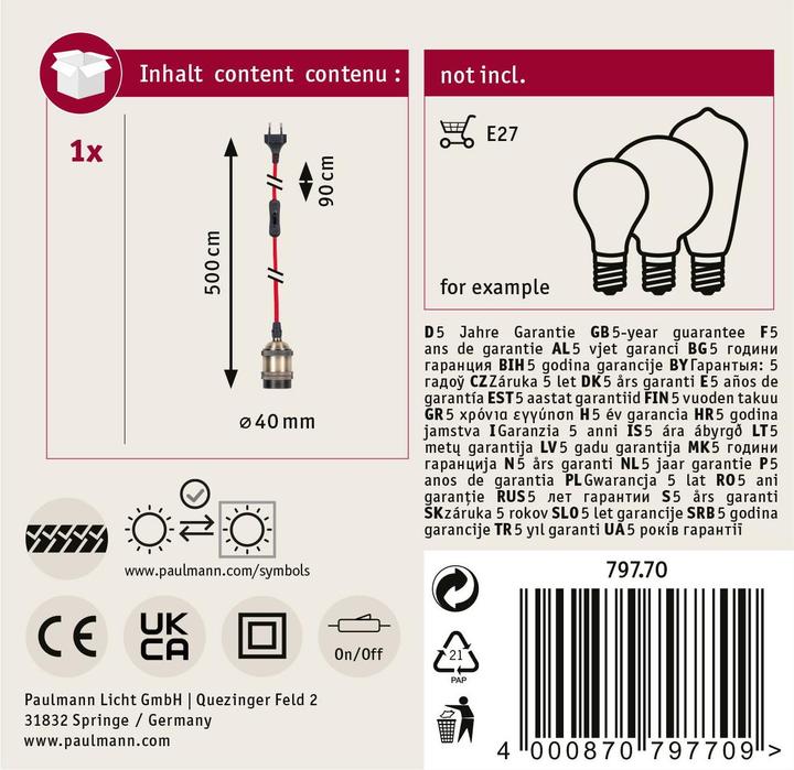 Actual product image Paulmann Neordic Eldar (E27)